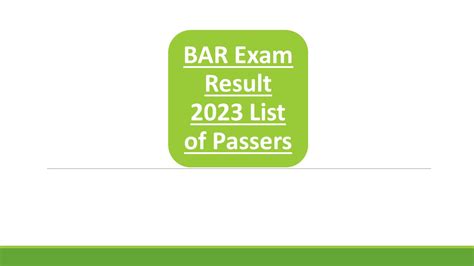 bar result 2023